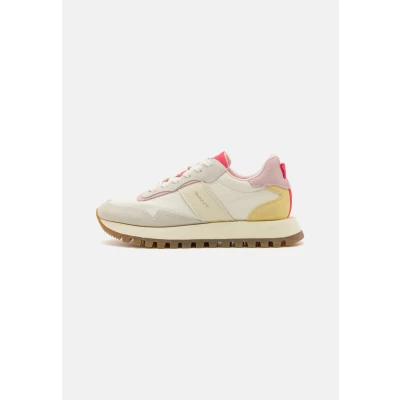 Image of GANT Caffay Trainers, Women&#039;s, Size: 4.5, White/pink Leather and textile