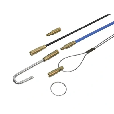 Image of Faithfull FAICRS1000 10M Cable Access Rod and Accessories Kit 15 Pieces Including 10 x 1000 mm Rods, Blue