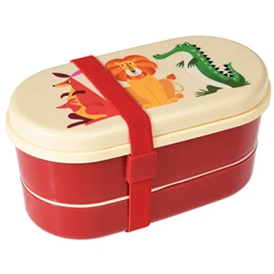 Image of Rex London Children&#039;s Reusable BPA Free Bento Box Choice of design (Colourful Creatures)