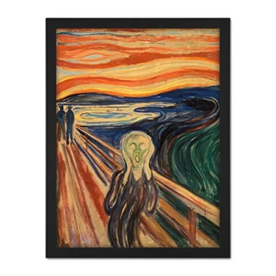 Image of Edvard Munch The Scream Large Framed Art Print Poster Wall Decor 18x24