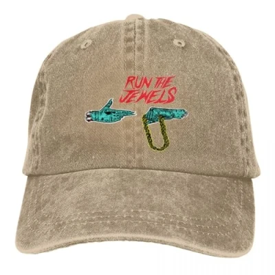 Image of TeysHa Baseball Cap Snapback Sun Hat Caps Run The Jewels Outfits for Men Women Fashion Distressed Denim CapGift