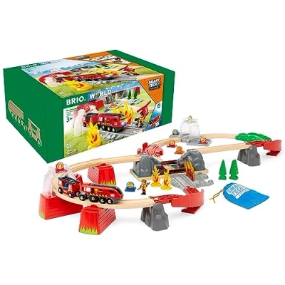 Image of BRIO World Smart Tech Sound Fire Rescue Set for Children Age 3 Years Up Kids Toys