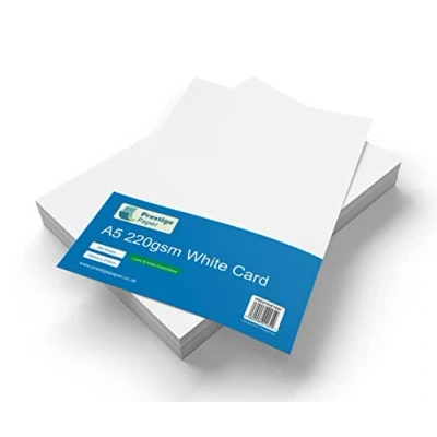 Image of Prestige A5 220gsm Card White Craft Cardstock (Pack of 500 Sheets)