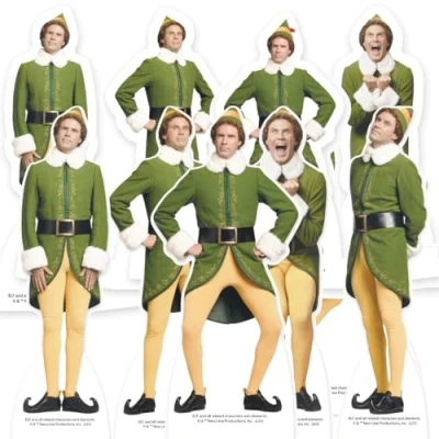 Image of Star Cutouts Buddy Elf Christmas Table Decorations