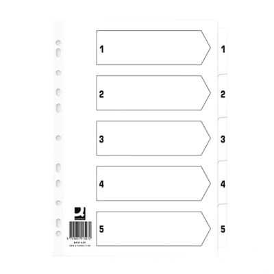 Image of Q Connect Index 1 5 Board Reinforced White (50 Pack)