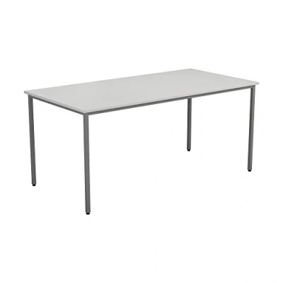 Image of Office Hippo Table, Sturdy &amp; Robust Computer Stylish Work Table For Home Office, Ideal Desk Any Space, Height Adjustable Feet, 5 Year Guarantee, White, 120 x 80 73 cm