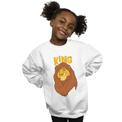 Image of Disney Girls The Lion King Mufasa Sweatshirt White 3 4 Years