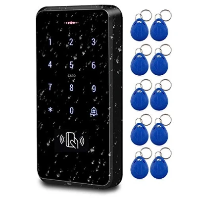 Image of LUCINE Ultimate Full Waterproof RFID Keypad, 3000 Users Capacity, 125KHz Stand alone Access Control Touch Screen Panel, PIN Code, Wiegand 26, with 10pcs Key fob Cards, Can be Installed Outdoor