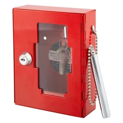 Image of Sterling EB01 Emergency Key Box, with Brak Glass Hammer,Red,120mm x 150mm 40mm