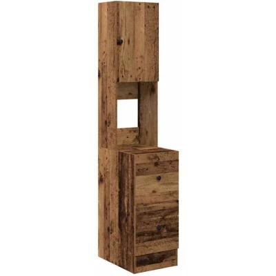 Image of Kitchen Cabinet with Drawer Shelf Storage Door Old wood Engineered Vidaxl