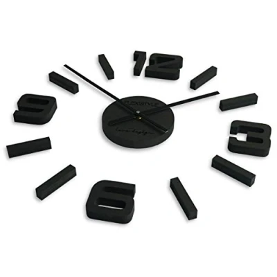 Image of FLEXISTYLE Wall Clock, HDF, Black, 50 75cm (Dicke 19MM)