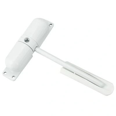 Image of Burg Wachter DCW207 DCW White, Surface Mounted, Spring Loaded Door Closer with 1/2 Hour Fire Rating, Black, Brass, Polished, Satin Chrome