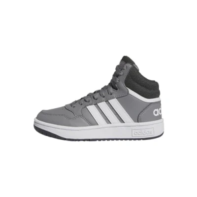 Image of adidas Unisex Hoops Mid Shoes, Grey Three/FTWR White/Grey six, 13.5 UK