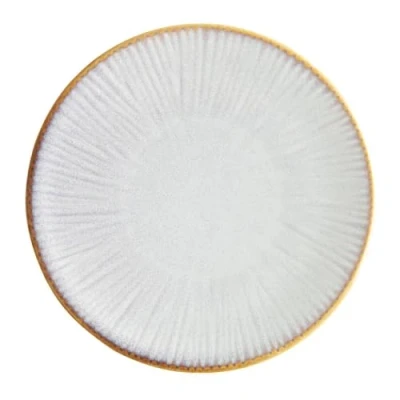 Image of Olympia Drift Grey Embossed Coupe Plates 180mm (Pack of 6)