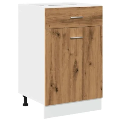 Image of vidaXL Drawer Bottom Cabinet Lyon Artisan Oak 50x46x81.5 cm Engineered Wood