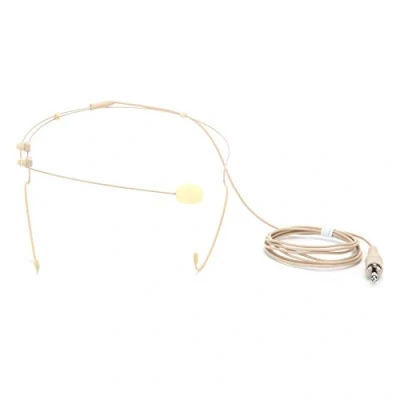 Image of ciciglow Headset Microphone, Dual Ear Hook Headworn Mic 3.5mm Male Screw Lock Omnidirectional for Wireless Bodypack Transmitter