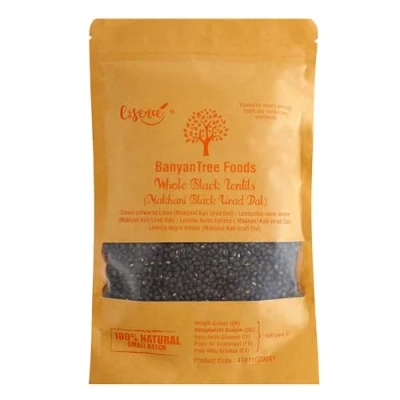 Image of BanyanTree Foods Pure Black Lentils (Makhani Urad Dal), 500g All Natural, Indian Origin Unpolished