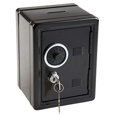 Image of IDENA Money Safe 120 x 105 160 mm Black