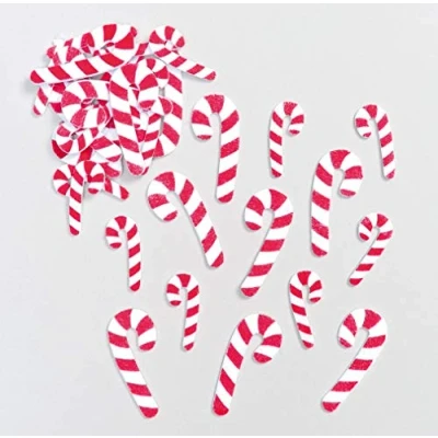 Image of Baker Ross EF942 Bubble Candy Cane Felt Stickers (Pack of 100), Animal Print, Assorted