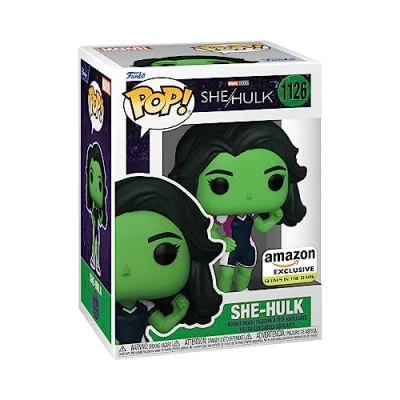 Image of Funko POP! Vinyl: Marvel: She Hulk Amazon Exclusive Collectable Vinyl Figure Gift Idea Official Merchandise Toys for Kids &amp; Adults TV Fans Model Collectors and Display