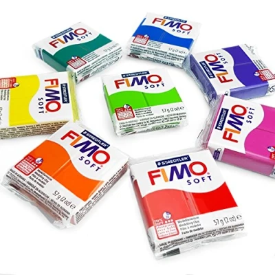 Image of FIMO Soft Polymer Oven Modelling Clay 57g Set of 8 Rainbow Colours