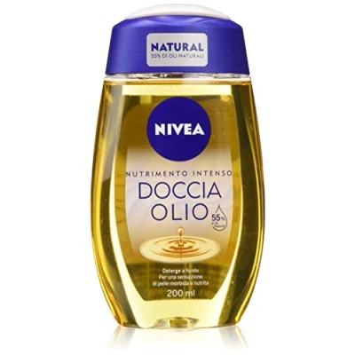 Image of NIVEA Shower Oil Natural Intense Nutrition in Pack of 6 x 200 ml, Nourishing Body Wash with Oils, for Soft and Nourished Skin