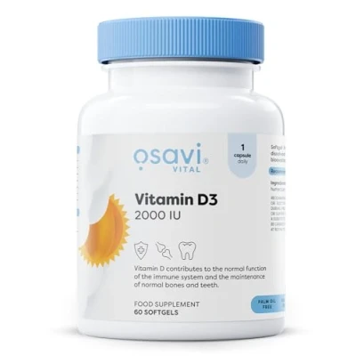 Image of Osavi Vitamin D3, 2000IU 60 softgels
