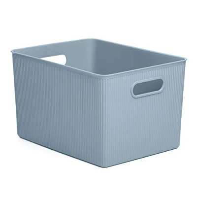 Image of Tatay Storage Box Baobab, 22L Capacity, Polypropylene, BPA free, Mist Blue . Measures 29.4 x 38.5 23 cm