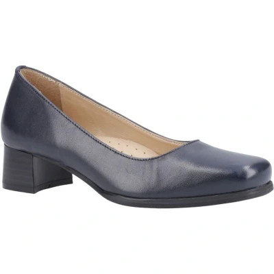 Image of Amblers Walford Ladies Leather Court/Womens Shoes (6.5 UK) (Navy)