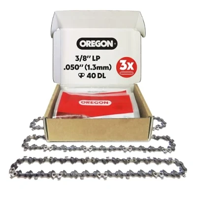Image of Oregon 3 Pack Pole Saw Chain 3/8&quot; LP Pitch, .050&quot; (1.3 mm) Gauge for 10&quot; (25cm) Bar, 40 Drive Links Low kickback Fits Black &amp; Decker, Bosch, Ferrex, Worx and more