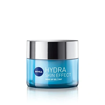 Image of NIVEA Hydra Skin Effect Wake Up Day Gel (50ml), Lightweight Face Charged with Hyaluronic Acid, Based Moisturiser Provides 72H Hydration