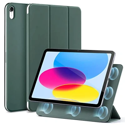 Image of ESR for iPad 10th Generation Case 2022 10.9 inch, Rebound Magnetic Case, Convenient Attachment, Two Way Trifold Stand, Lightweight Protection, Auto Sleep/Wake, Silky Smooth Cover, Green