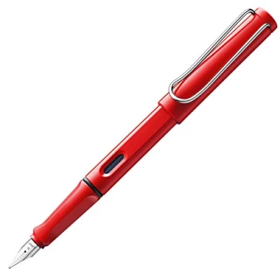 Image of LAMY Safari Red Fountain Pen with Left Handed Nib