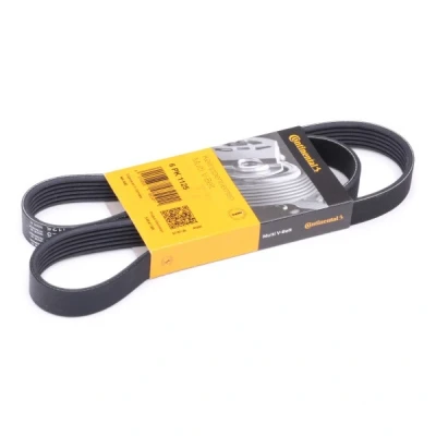 Image of 1612552380, 5750GE, 5750GN, 5750VT V ribbed belt CONTITECH 6PK1125 1125mm 6 VOLKSWAGEN: Golf 4, Caddy 3, Polo III Hatchback, AUDI: A4 B7 Saloon