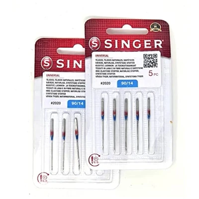 Image of Singer 804R 2020 90/14 Cotton Knitting Needles 2 Pack Kit for Sewing Machines 130/705 H