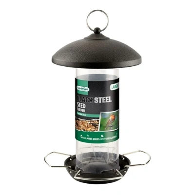 Image of Gardman Black Steel Large Seed Feeder