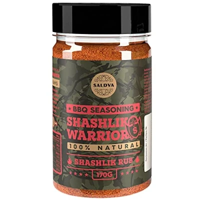 Image of Shashlik Warrior BBQ Rub 100% Natural Seasoning A Fragrant Caucasian Cuisine Mix Perfect For Marinades, Skewers And Other Grilled Dishes Large Jar (170g)