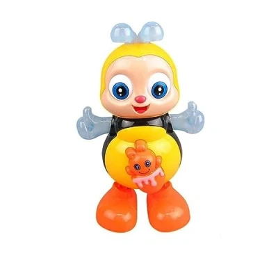 Image of PNJB Dancing Happy Bee Toy Figure Grooving Movements, Flashing Lights, And Musical Magic For Ages 3+, Multi Coloured Delight Toddler Boys Girls, Ideal Interactive Gift