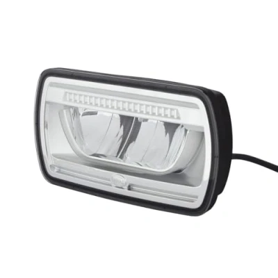 Image of HELLA 1FE 016 773 001 LED Spotlight Jumbo 12/24V Rectangular Reference number: 25 mounting clear diffusing Lens Colour: Crystal Cable: 800mm left/right