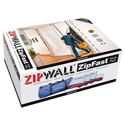 Image of ZipWall ZipFast Reusable Barrier Panels for Dust Barriers, Multi Size Pack, ZFMP