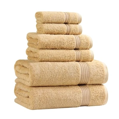 Image of SUPERIOR Luxury Cotton Bath Towel Set 6 Piece Set, Premium Egyptian Towels, Gold