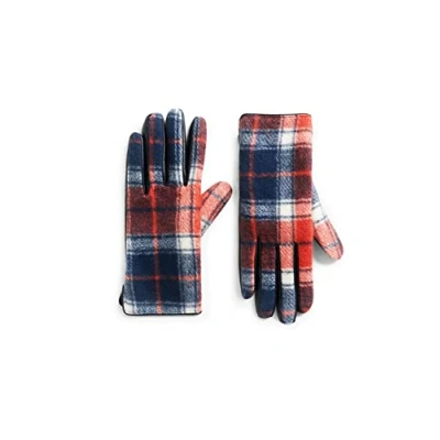 Image of Desigual Women&#039;s Glove_RED Check 3029 Dark Winter Accessory Set, U