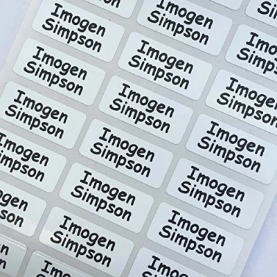 Image of UltraStick Waterproof Printed Name Labels Great for Lunch Boxes, Water Bottles, Baby tins, Stationery. The Will Also Stick to Clothing Labels. Quantity 30
