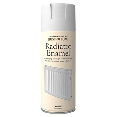 Image of Rust Oleum AE0060002E8 400ml Radiator Enamel Spray Paint Satin White