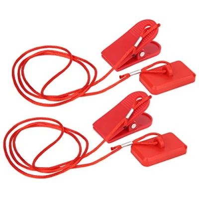 Image of Running Machine Safety Switch, Rectangle Treadmill Key Replacement 2Pcs Universal Magnetic Sec