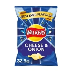 Image of Walkers Cheese and Onion Crisps 32.5g (32 pack) 121796