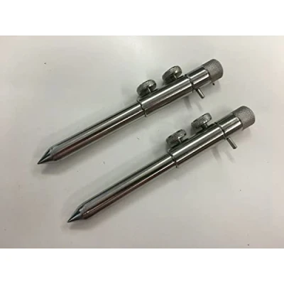 Image of TMC 2 x Bank Sticks 15 25 cm. Solid Stainless Steel. Carp Fishing tackle