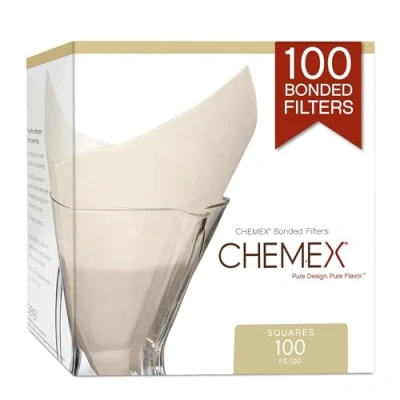Image of Chemex Classic Coffee Filters, Squares, 100 ct Exclusive Packaging