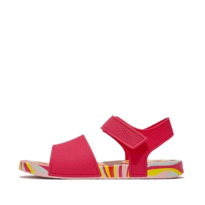 Image of Fitflop iQUSHION Kids Junior Swirly Ergonomic B/S Sandals, Pink, 13 UK
