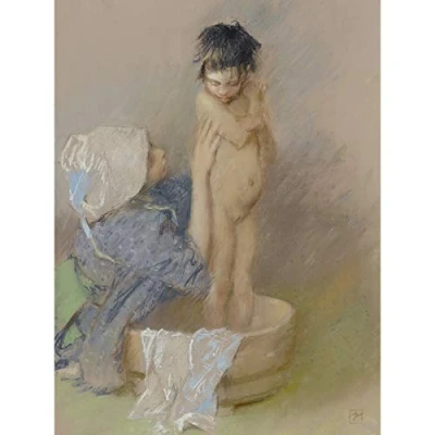 Image of Artery8 Blum The Bath Drawing Large Wall Art Poster Print Thick Paper 18X24 Inch